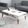 Hanah Home Valensiya - Mesa de centro blanca